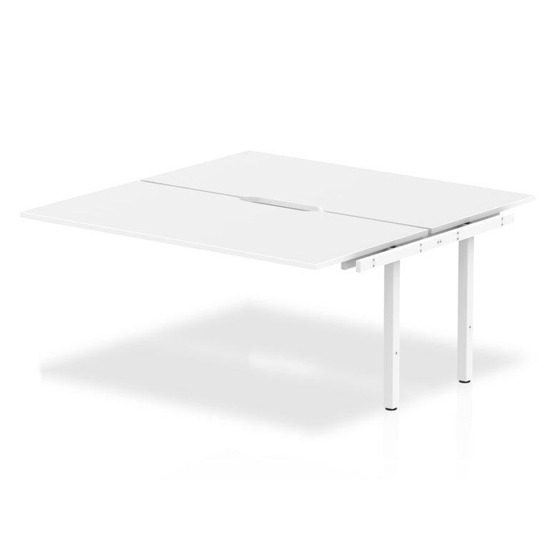 Evolve Plus B2B Extension Kit - Rectangular MFC Desk with Box Frame Legs, 1200-1600mm Width, 5-Year Guarantee - Self-Assembly