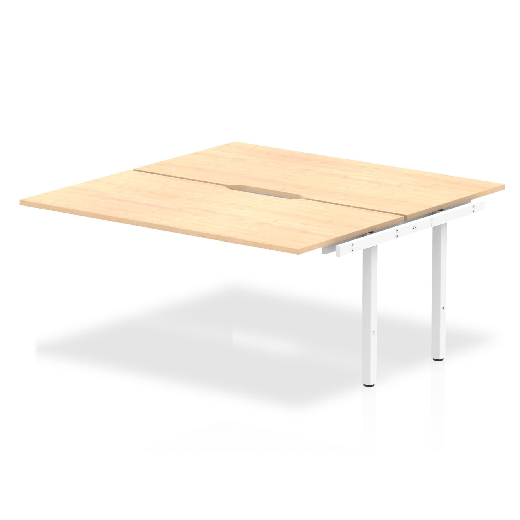 Evolve Plus B2B Extension Kit - Rectangular MFC Desk with Box Frame Legs, 1200-1600mm Width, 5-Year Guarantee - Self-Assembly