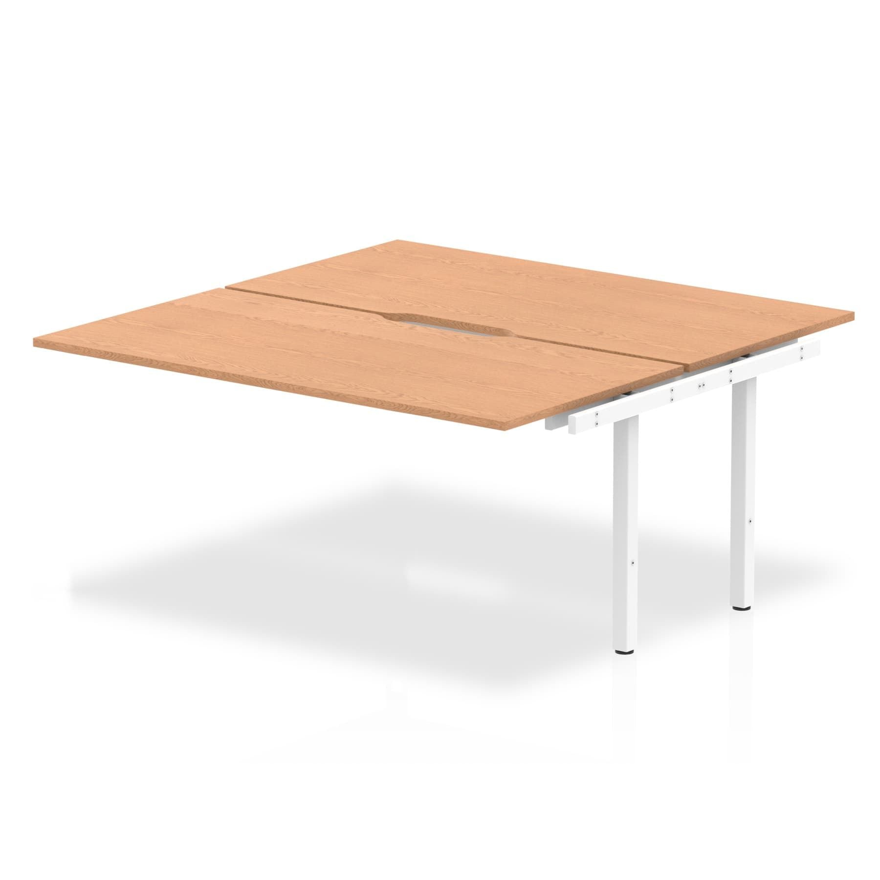 Evolve Plus B2B Extension Kit - Rectangular MFC Desk with Box Frame Legs, 1200-1600mm Width, 5-Year Guarantee - Self-Assembly