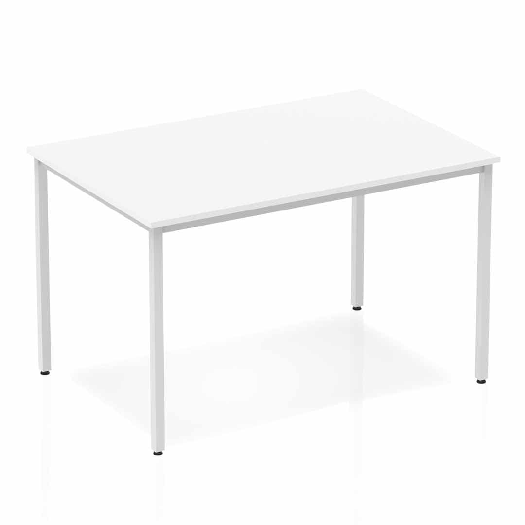 Impulse Straight Table Box Frame Leg - Rectangular MFC Desk, Self-Assembly, 5-Year Guarantee, Multiple Sizes (1200x800, 1600x800, 1800x800, 800x800) - Silver