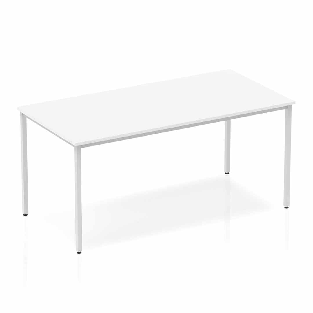 Impulse Straight Table Box Frame Leg - Rectangular MFC Desk, Self-Assembly, 5-Year Guarantee, Multiple Sizes (1200x800, 1600x800, 1800x800, 800x800) - Silver