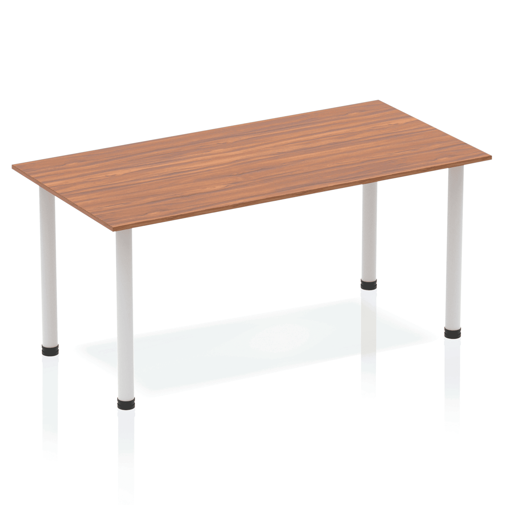 Impulse 1400mm Straight Post Leg Table - Rectangular MFC Desk, Self-Assembly, 5-Year Guarantee, Multiple Frame Colors