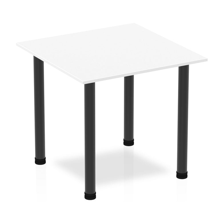 Impulse Square Table 800x800mm with Post Leg - MFC Material, Self-Assembly, 5-Year Guarantee, Multiple Frame Colors