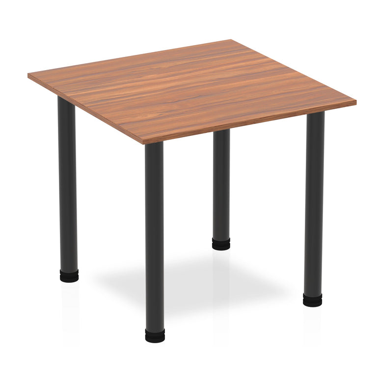 Impulse Square Table 800x800mm with Post Leg - MFC Material, Self-Assembly, 5-Year Guarantee, Multiple Frame Colors