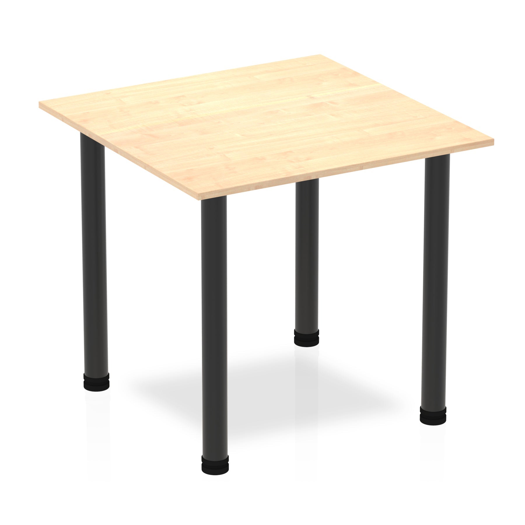 Impulse Square Table 800x800mm with Post Leg - MFC Material, Self-Assembly, 5-Year Guarantee, Multiple Frame Colors