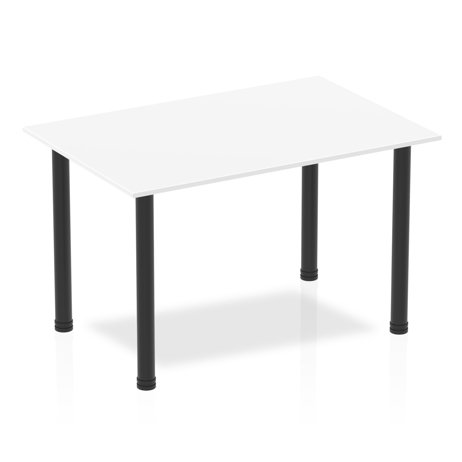 Impulse 1200mm Straight Post Leg Table - Rectangular MFC Desk, Self-Assembly, 5-Year Guarantee, Multiple Frame Colors, 1200x800x740mm