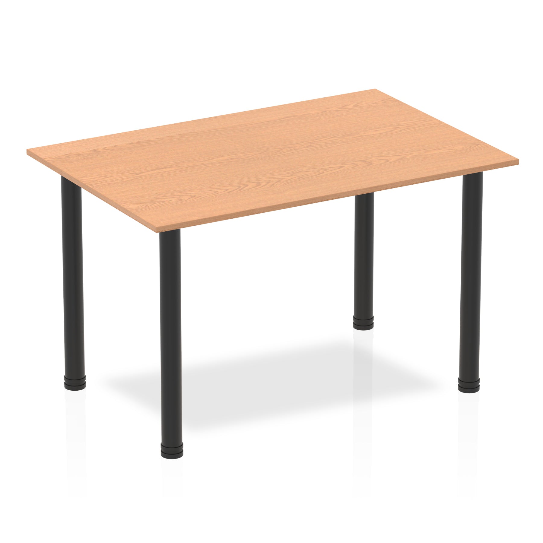 Impulse 1200mm Straight Post Leg Table - Rectangular MFC Desk, Self-Assembly, 5-Year Guarantee, Multiple Frame Colors, 1200x800x740mm