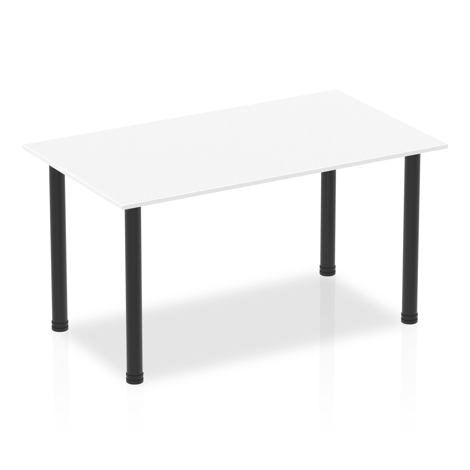 Impulse 1400mm Straight Post Leg Table - Rectangular MFC Desk, Self-Assembly, 5-Year Guarantee, Multiple Frame Colors