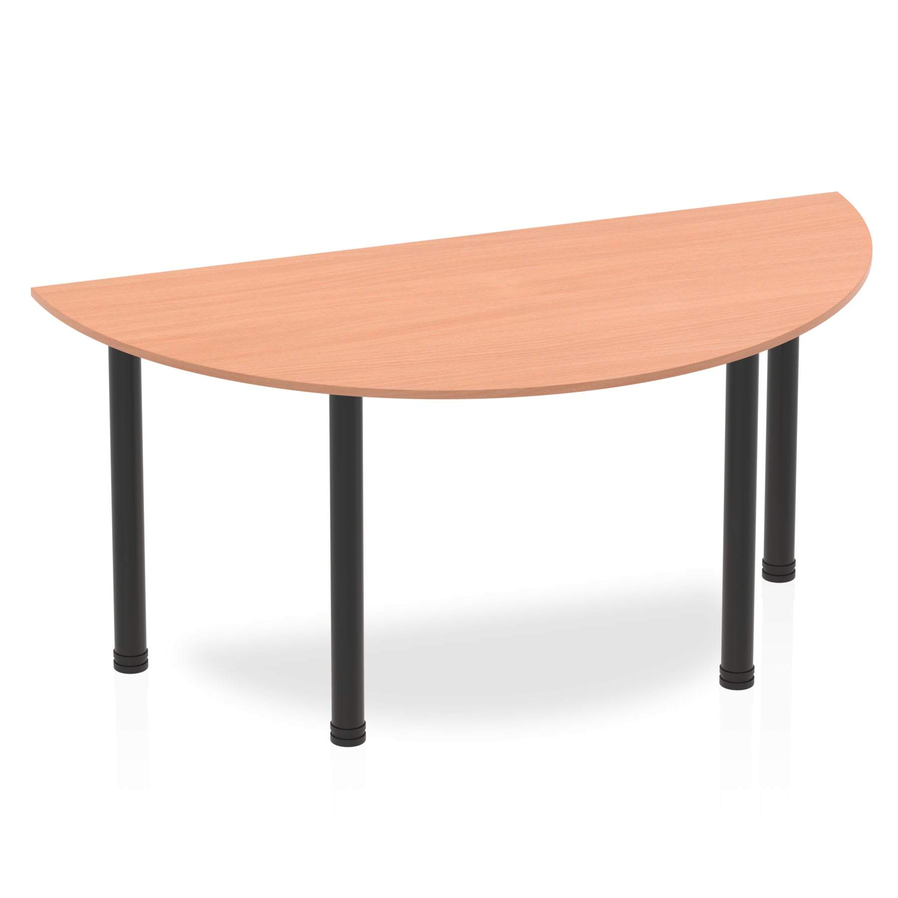 Impulse Semi-Circle Table 1600x800mm with Post Leg - MFC Material, 5-Year Guarantee, Self-Assembly, Multiple Frame Colours