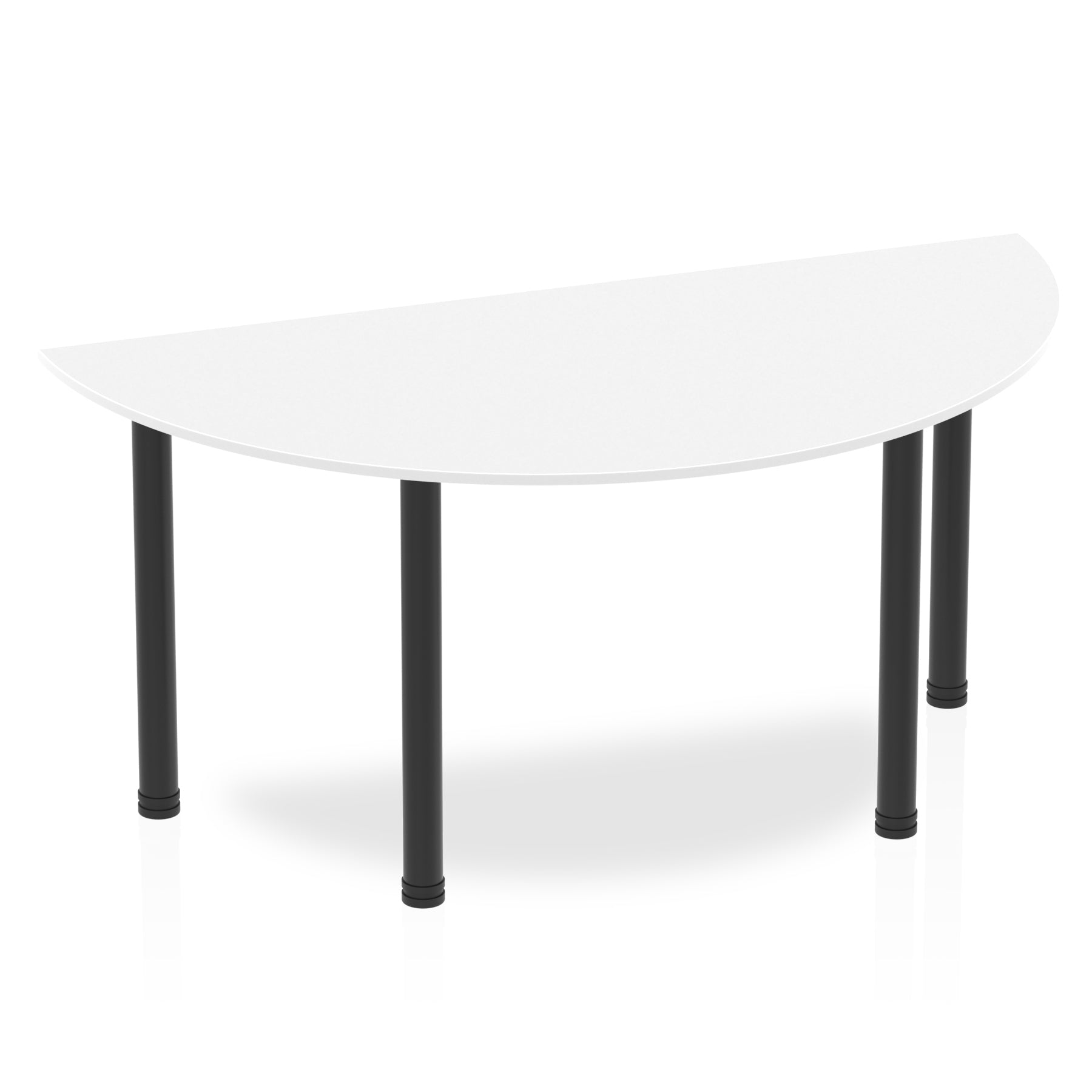 Impulse Semi-Circle Table 1600x800mm with Post Leg - MFC Material, 5-Year Guarantee, Self-Assembly, Multiple Frame Colours