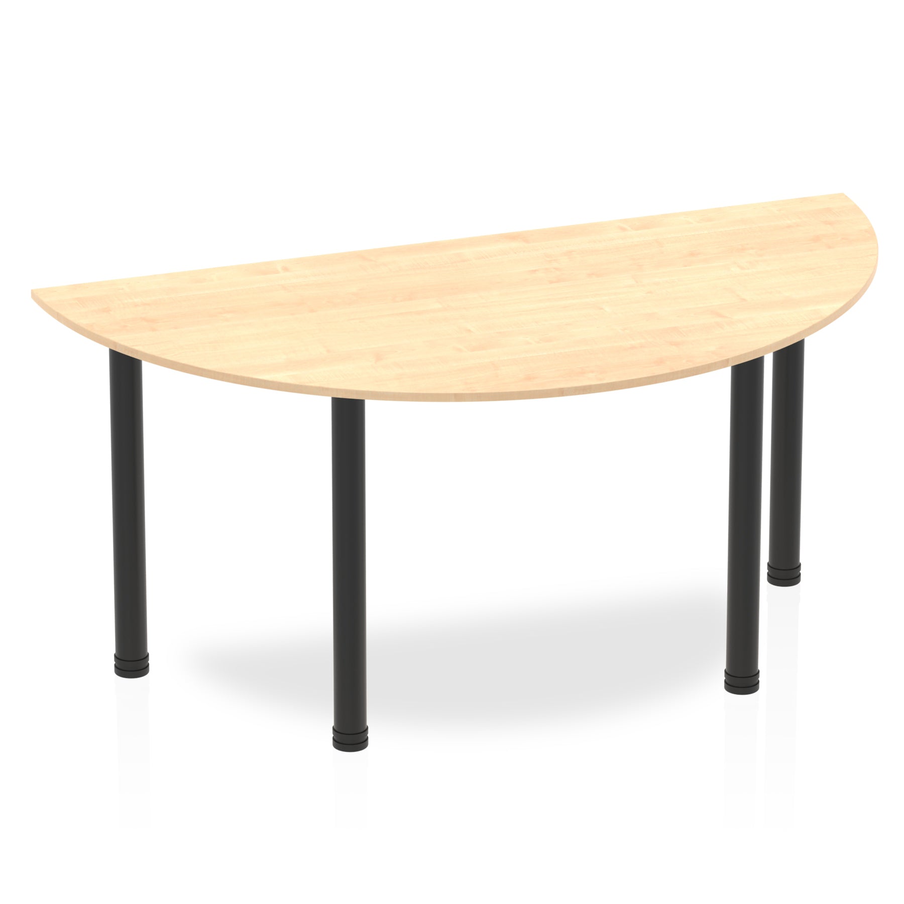 Impulse Semi-Circle Table 1600x800mm with Post Leg - MFC Material, 5-Year Guarantee, Self-Assembly, Multiple Frame Colours