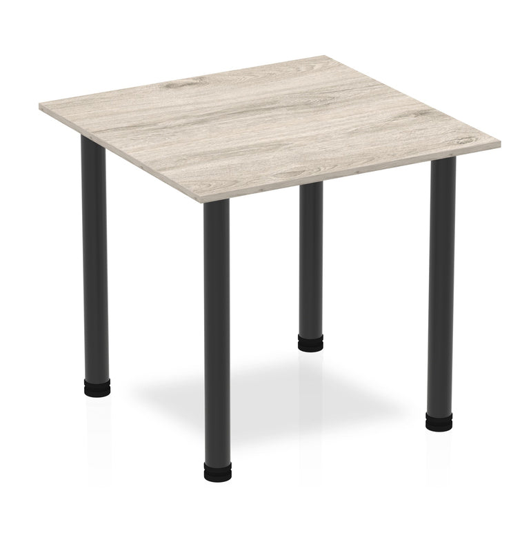 Impulse Square Table 800x800mm with Post Leg - MFC Material, Self-Assembly, 5-Year Guarantee, Multiple Frame Colors