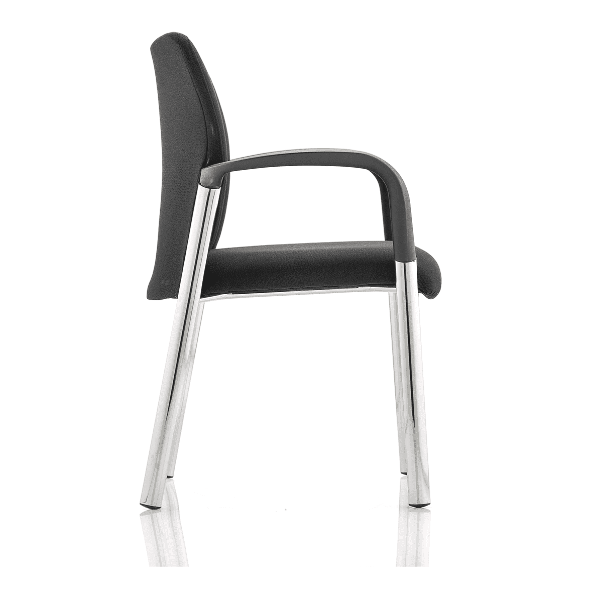 Academy Stacking Medium Back Visitor Office Chair - Pre-Assembled, Fabric & Mesh, Chrome Metal Frame, 115kg Capacity, 8hr Usage, 2yr Guarantee