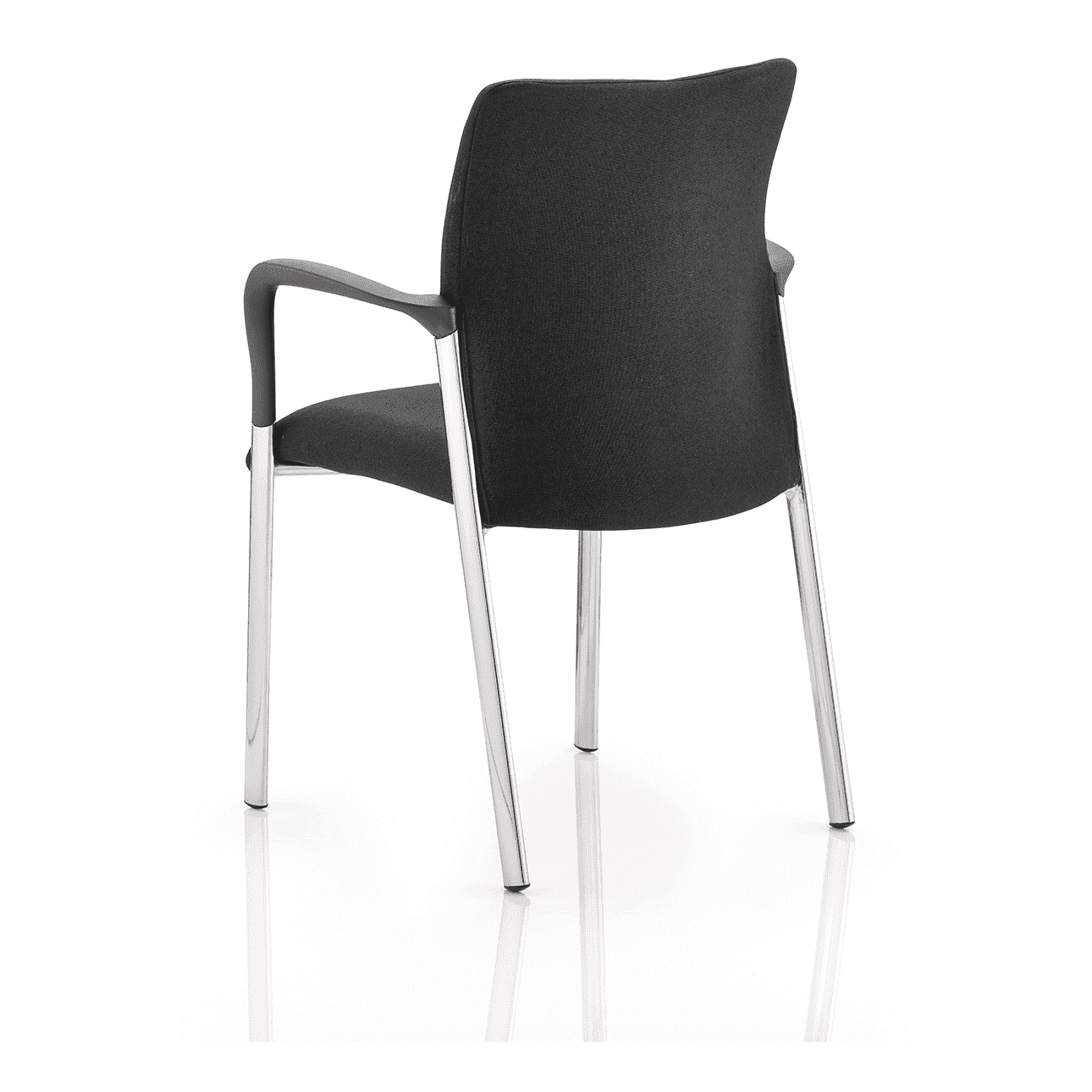 Academy Stacking Medium Back Visitor Office Chair - Pre-Assembled, Fabric & Mesh, Chrome Metal Frame, 115kg Capacity, 8hr Usage, 2yr Guarantee