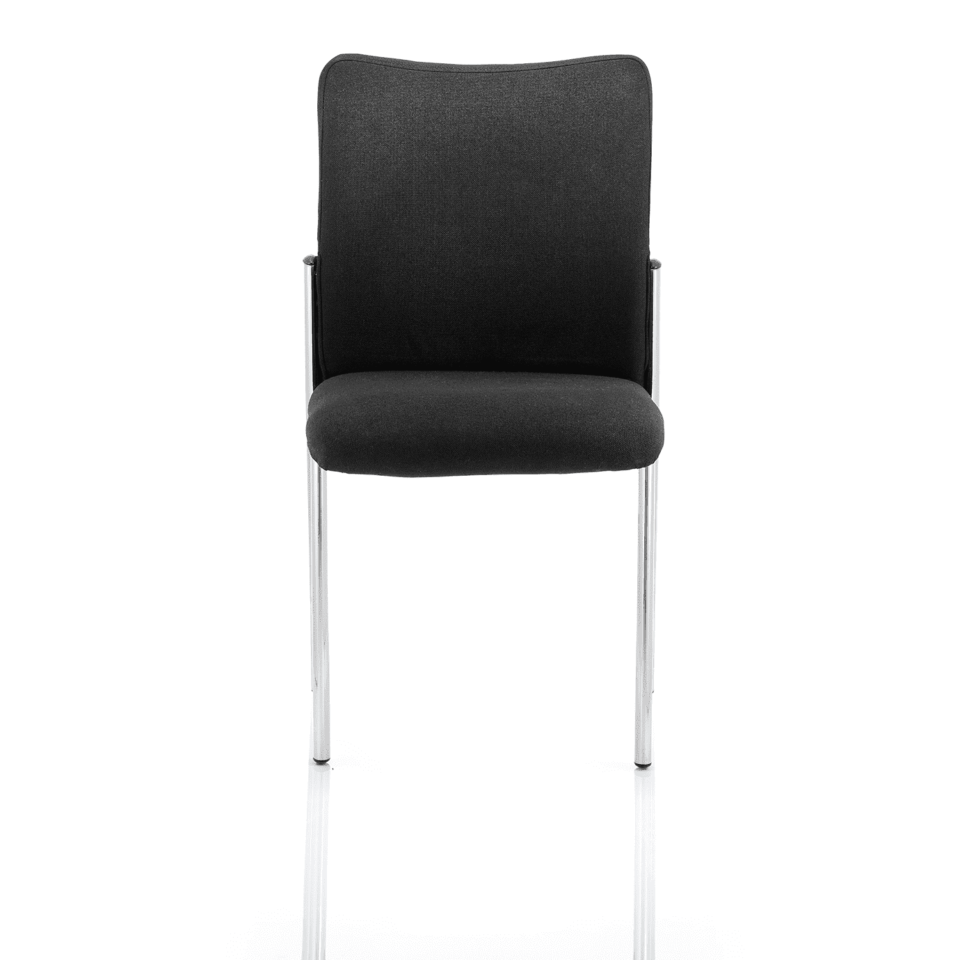 Academy Stacking Medium Back Visitor Office Chair - Pre-Assembled, Fabric & Mesh, Chrome Metal Frame, 115kg Capacity, 8hr Usage, 2yr Guarantee