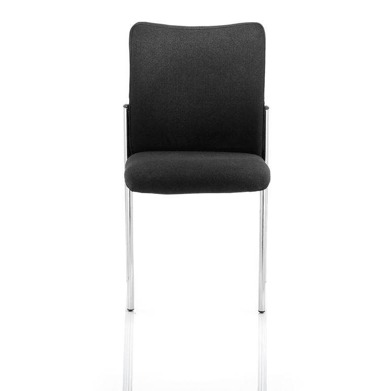 Academy Stacking Medium Back Visitor Office Chair - Pre-Assembled, Fabric & Mesh, Chrome Metal Frame, 115kg Capacity, 8hr Usage, 2yr Guarantee