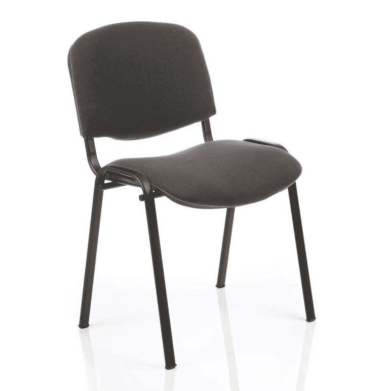 ISO Stackable Visitor/Conference Chair - Pre-Assembled, 110kg Capacity, 6hr Usage, Metal Frame, Fabric/Mesh/Vinyl/Wood Options - 535x410x820mm