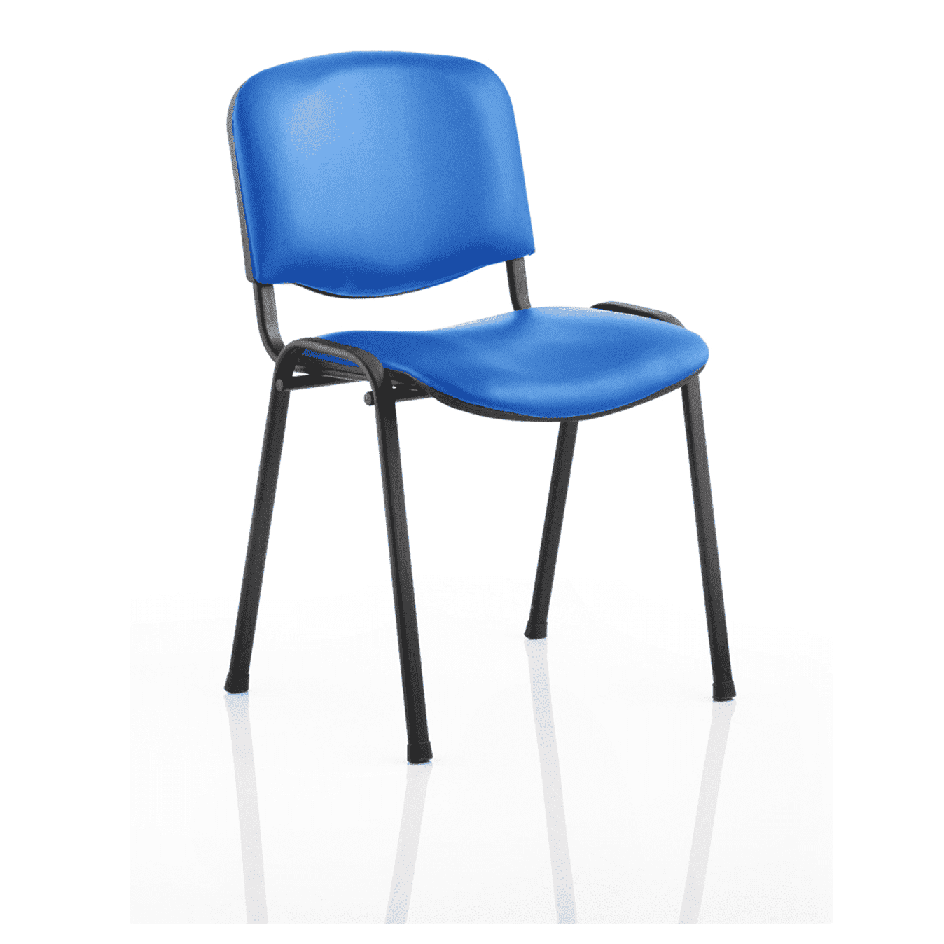 ISO Stackable Visitor/Conference Chair - Pre-Assembled, 110kg Capacity, 6hr Usage, Metal Frame, Fabric/Mesh/Vinyl/Wood Options - 535x410x820mm