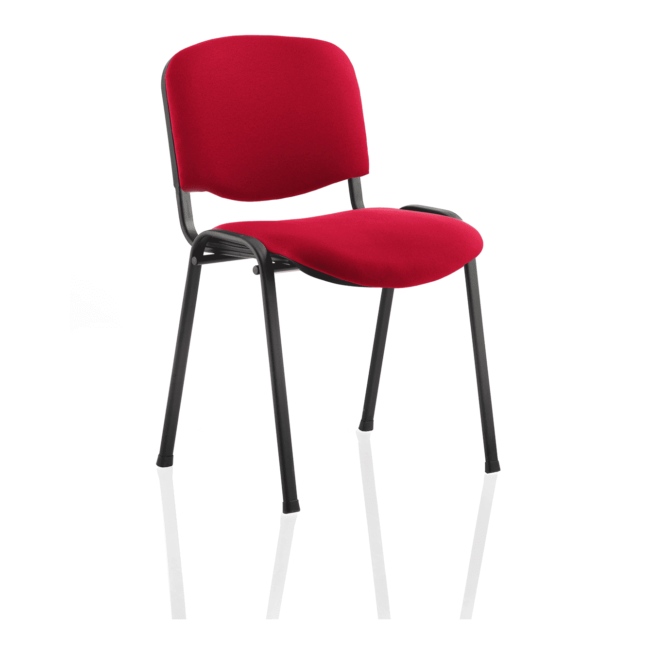 ISO Stackable Visitor/Conference Chair - Pre-Assembled, 110kg Capacity, 6hr Usage, Metal Frame, Fabric/Mesh/Vinyl/Wood Options - 535x410x820mm