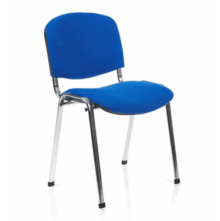 ISO Stackable Visitor/Conference Chair - Pre-Assembled, 110kg Capacity, 6hr Usage, Metal Frame, Fabric/Mesh/Vinyl/Wood Options - 535x410x820mm