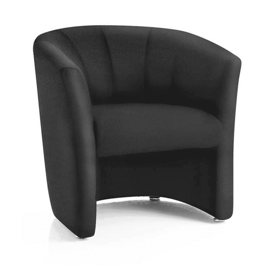 Neo Single Tub Soft Seating Arm Chair - Fabric & Bonded Leather, Pre-Assembled, 150kg Capacity, 8hr Usage, 2yr Mechanical & 1yr Fabric Warranty