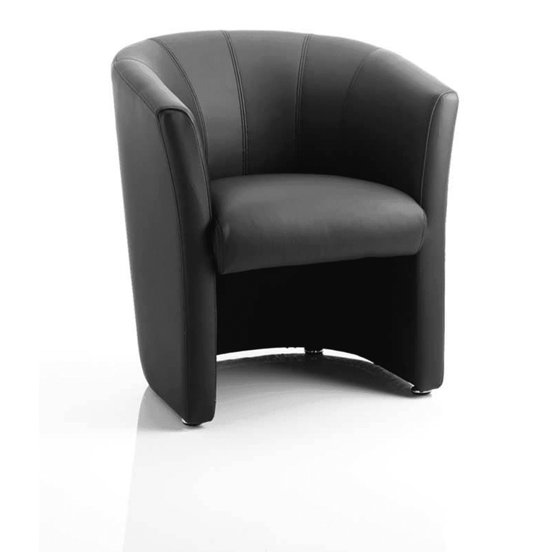 Neo Single Tub Soft Seating Arm Chair - Fabric & Bonded Leather, Pre-Assembled, 150kg Capacity, 8hr Usage, 2yr Mechanical & 1yr Fabric Warranty