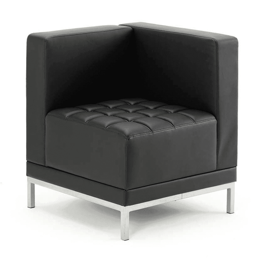 Infinity Modular Corner Unit Sofa Chair - Soft Bonded Leather, Chrome Metal Frame, Pre-Assembled, 150kg Capacity, 5hr Usage, 2yr Guarantee