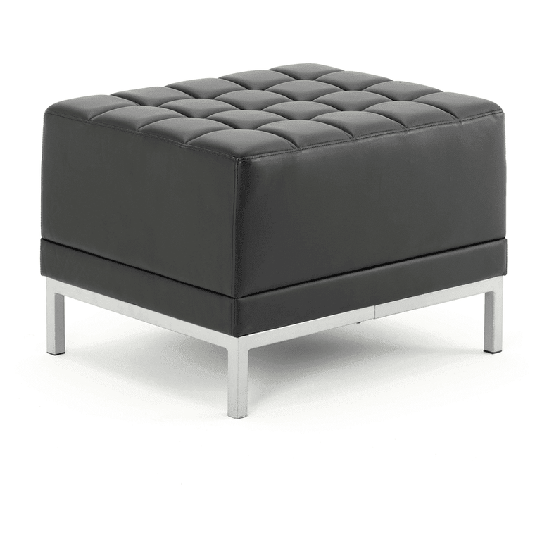 Infinity Modular Cube Chair - Soft Bonded Leather, Chrome Metal Frame, Pre-Assembled, 150kg Capacity, 5hr Usage - 660x520x440mm