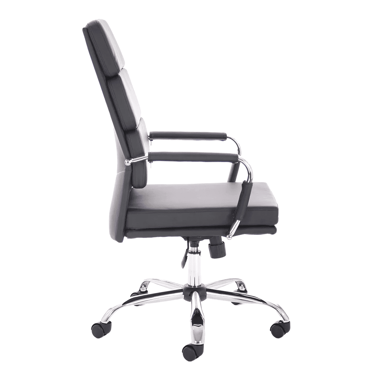 Advocate Medium Back Executive Office Chair - Bonded Leather, Chrome Frame, 110kg Capacity, 8hr Usage, 2yr Mechanism & 1yr Fabric Warranty