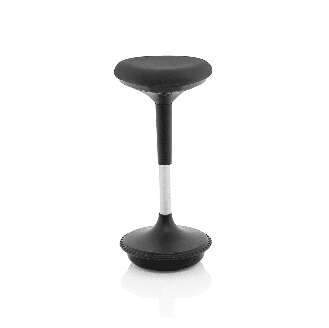 Sittall Deluxe Posture Stool - Ergonomic Fabric Seat, Metal & Elastomer Frame, Gas Height Adjustment, 135kg Capacity, 6hr Usage, 2yr Guarantee - Flat Packed