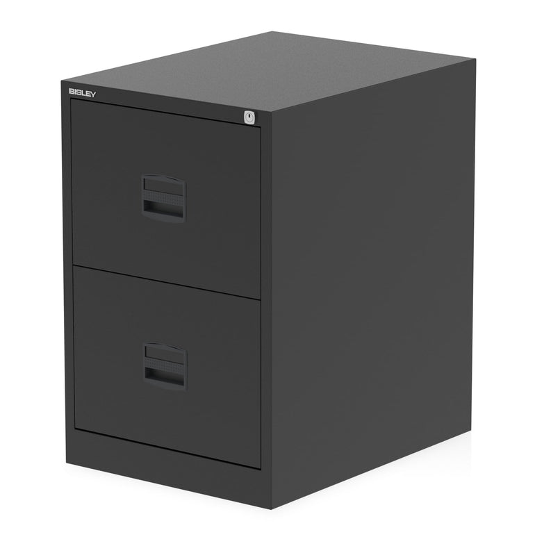 Bisley Qube Steel Filing Cabinet - Lockable Drawers, 2/3/4 Drawer Options, 470x622mm (WxD), 5-Year Guarantee