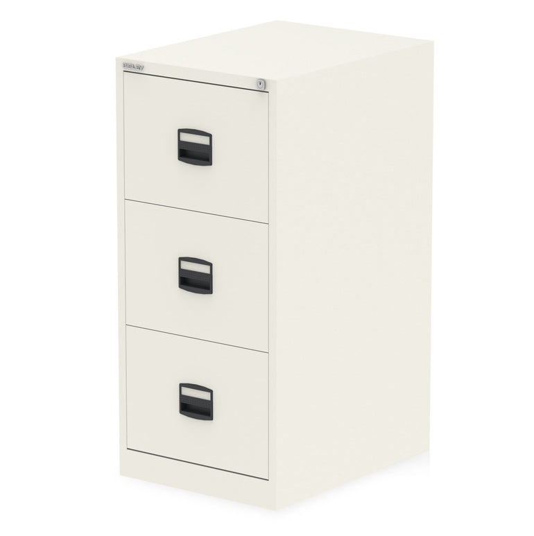 Bisley Qube Steel Filing Cabinet - Lockable Drawers, 2/3/4 Drawer Options, 470x622mm (WxD), 5-Year Guarantee