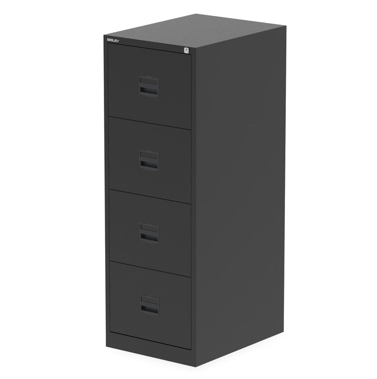 Bisley Qube Steel Filing Cabinet - Lockable Drawers, 2/3/4 Drawer Options, 470x622mm (WxD), 5-Year Guarantee