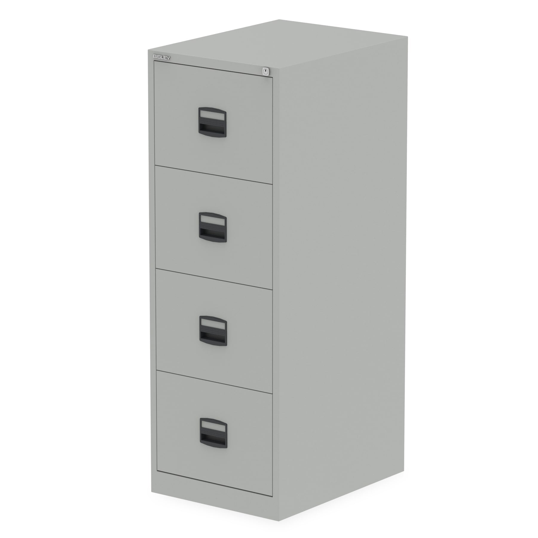 Bisley Qube Steel Filing Cabinet - Lockable Drawers, 2/3/4 Drawer Options, 470x622mm (WxD), 5-Year Guarantee