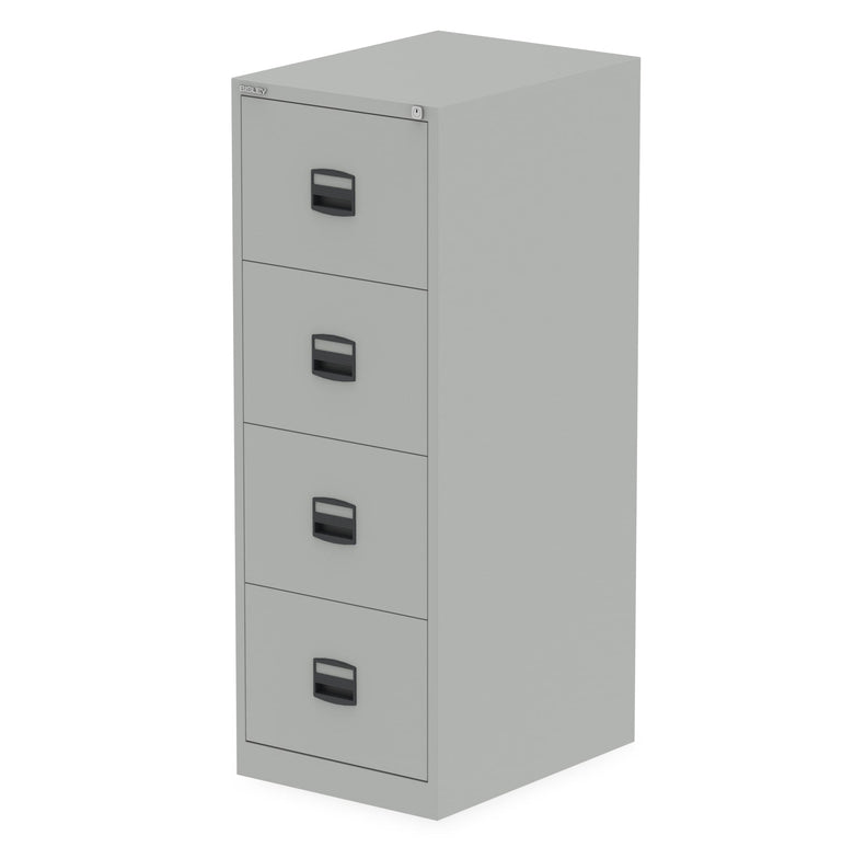 Bisley Qube Steel Filing Cabinet - Lockable Drawers, 2/3/4 Drawer Options, 470x622mm (WxD), 5-Year Guarantee