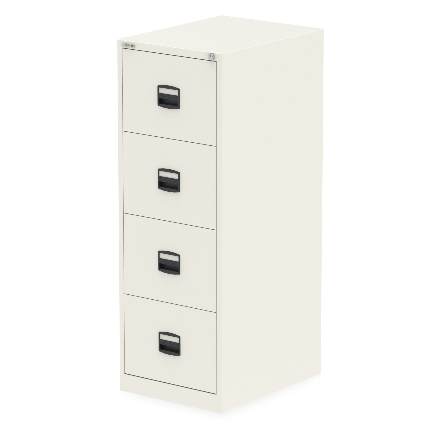 Bisley Qube Steel Filing Cabinet - Lockable Drawers, 2/3/4 Drawer Options, 470x622mm (WxD), 5-Year Guarantee