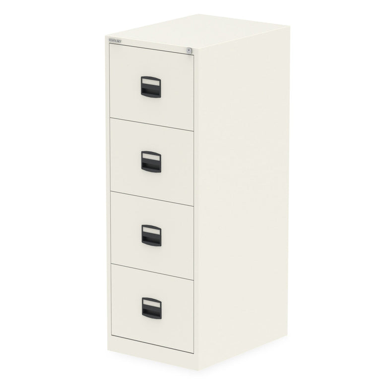 Bisley Qube Steel Filing Cabinet - Lockable Drawers, 2/3/4 Drawer Options, 470x622mm (WxD), 5-Year Guarantee