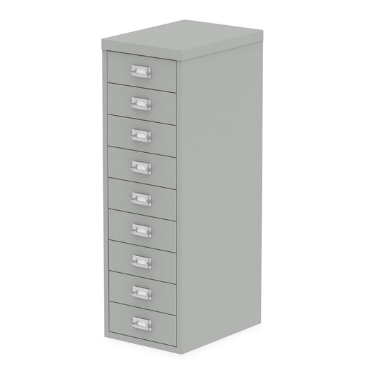 Bisley Qube Multidrawer Storage Cabinet - 9 or 10 Steel Drawers, 279x380x590/860mm, 5-Year Guarantee, No Assembly