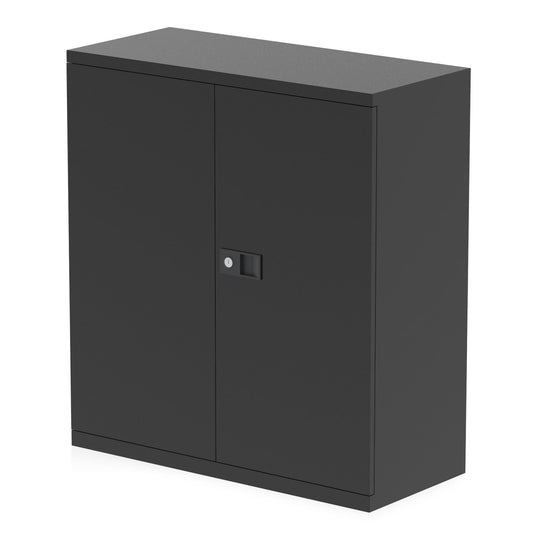 Bisley Qube Steel Stationery Cupboard - Lockable, Adjustable Shelves, 5-Year Guarantee, 2 Sizes (W914 x D400 x H1000/1806mm)