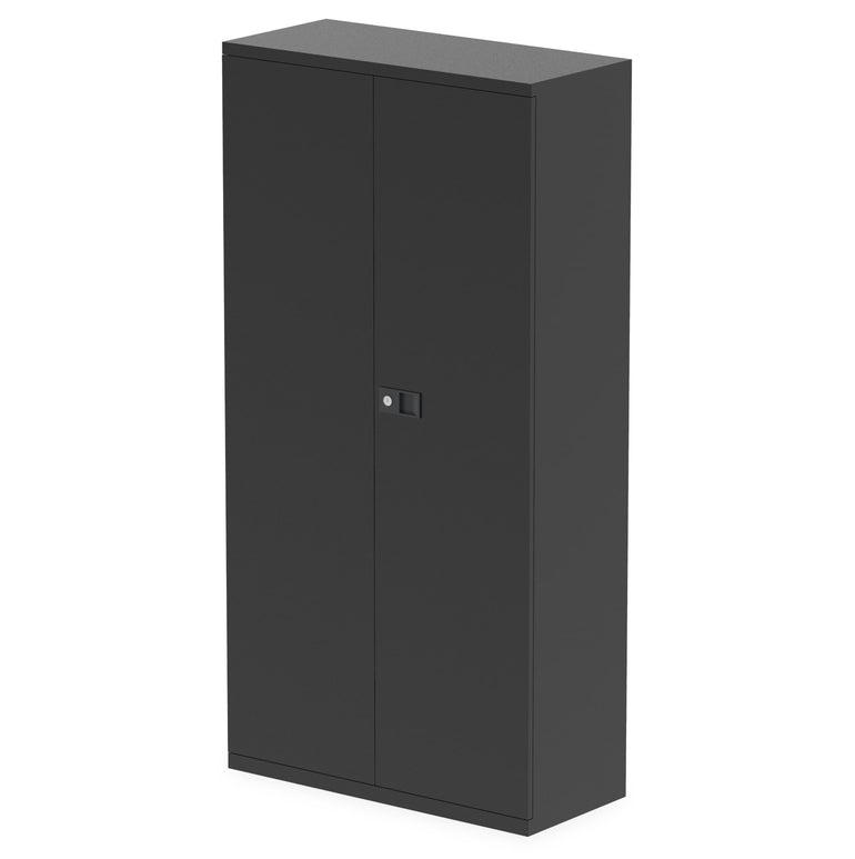 Bisley Qube Steel Stationery Cupboard - Lockable, Adjustable Shelves, 5-Year Guarantee, 2 Sizes (W914 x D400 x H1000/1806mm)