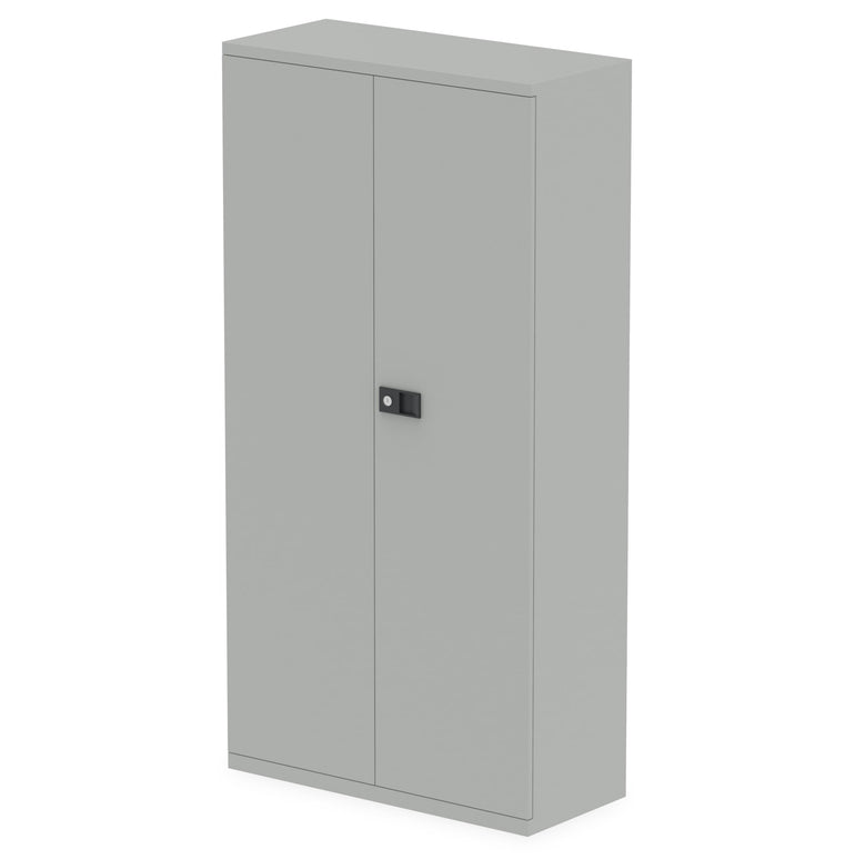 Bisley Qube Steel Stationery Cupboard - Lockable, Adjustable Shelves, 5-Year Guarantee, 2 Sizes (W914 x D400 x H1000/1806mm)