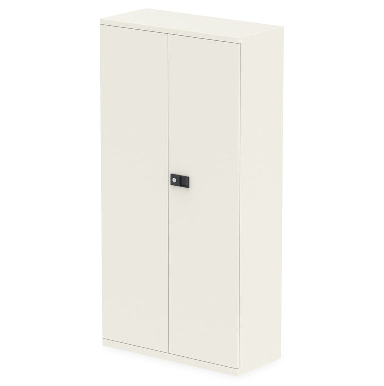 Bisley Qube Steel Stationery Cupboard - Lockable, Adjustable Shelves, 5-Year Guarantee, 2 Sizes (W914 x D400 x H1000/1806mm)