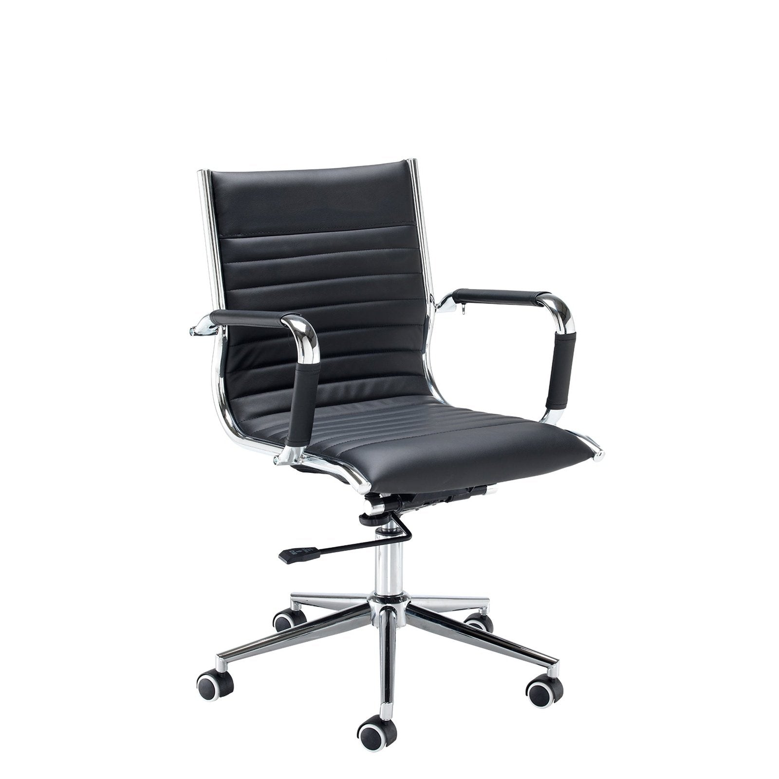 Bari executive chair - black faux leather - Office Products Online