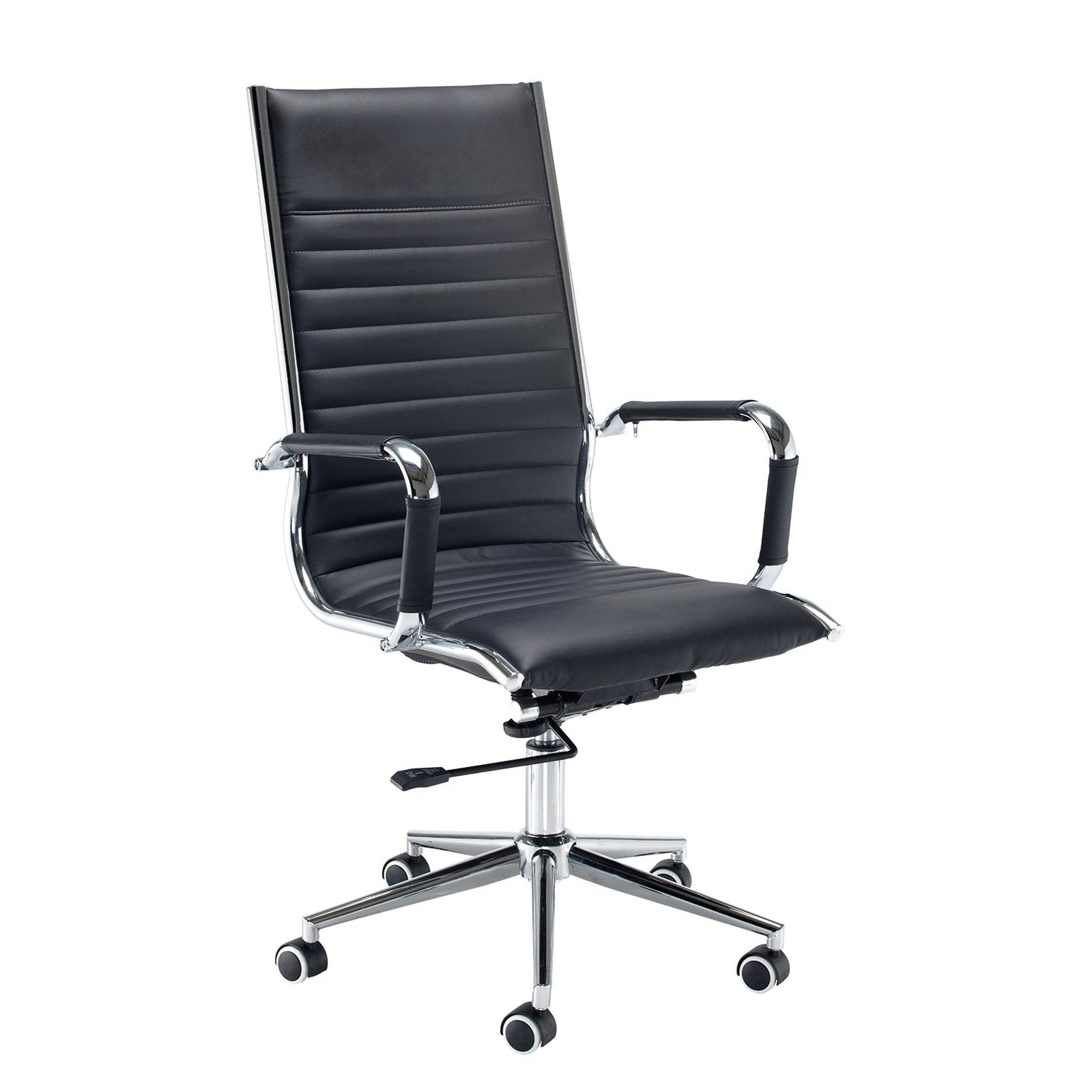 Bari executive chair - black faux leather - Office Products Online