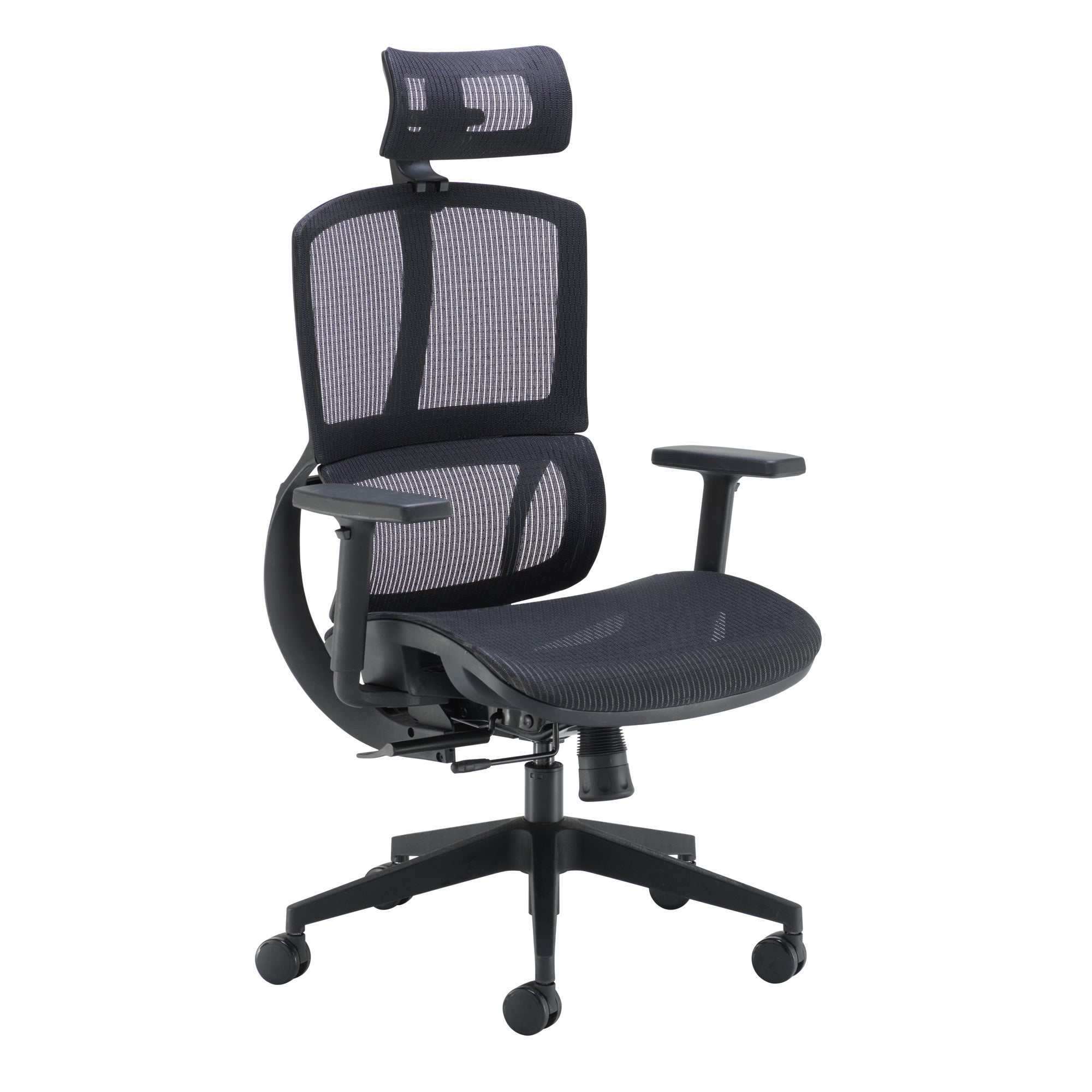 Alto Mesh Office Chair in Black With Height Adjustable Arms