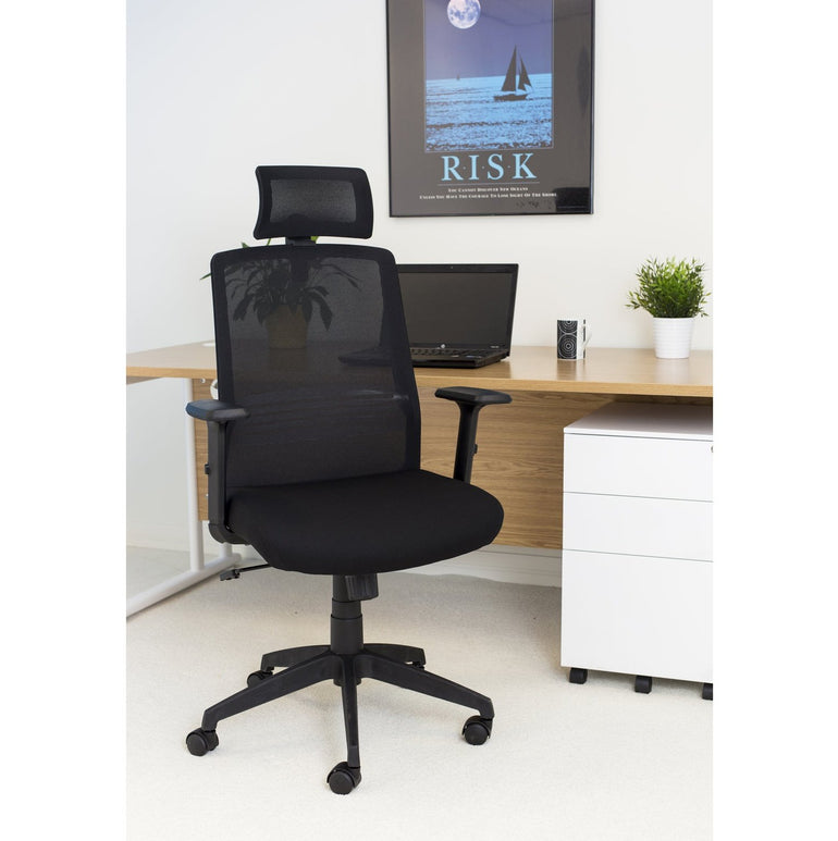 Denali High Back Mesh Chair With Headrest