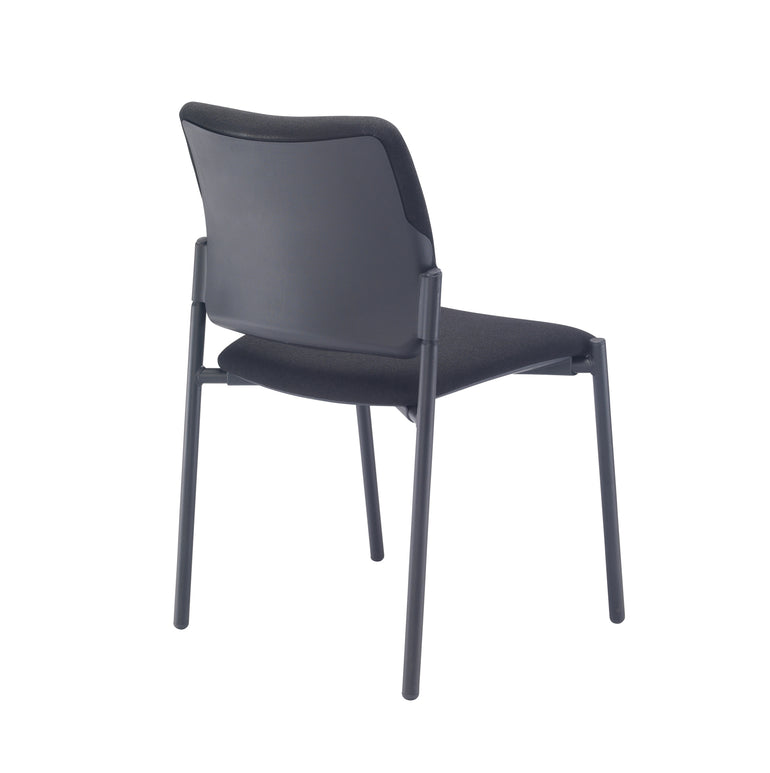 Florence Side Chair 4 Leg Upholstered Black Frame