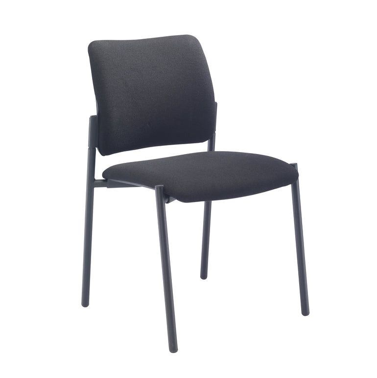 Florence Side Chair 4 Leg Upholstered Black Frame