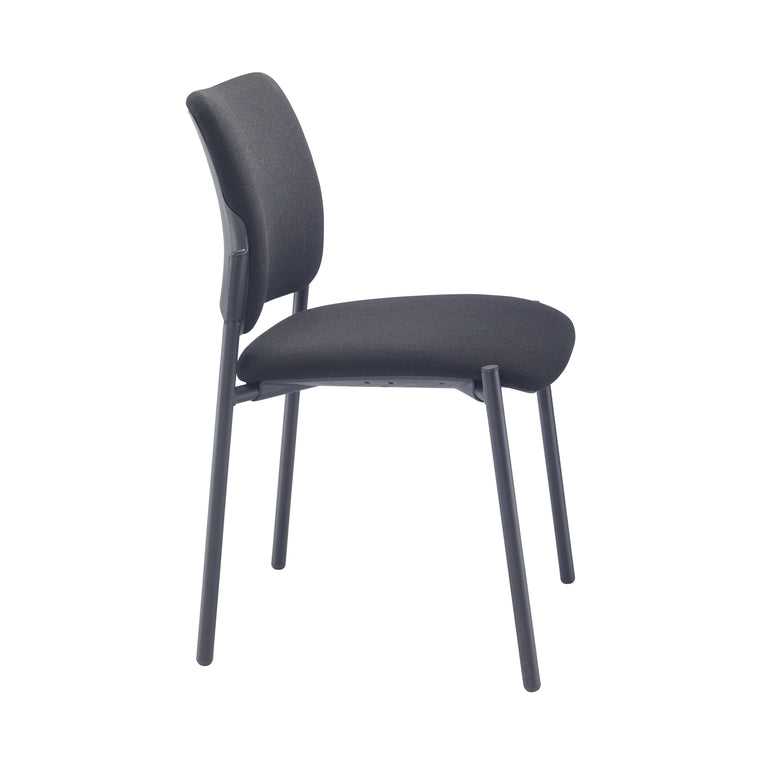 Florence Side Chair 4 Leg Upholstered Black Frame