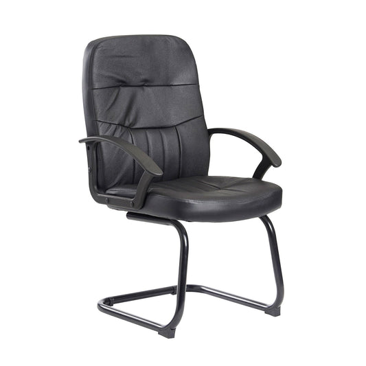 Cavalier executive visitors chair - black leather faced - Office Products Online